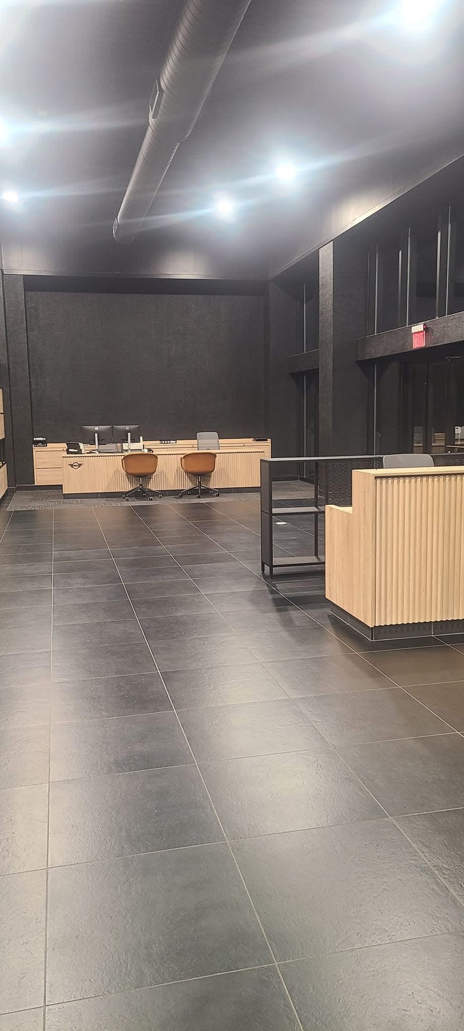 Clean commercial office common area